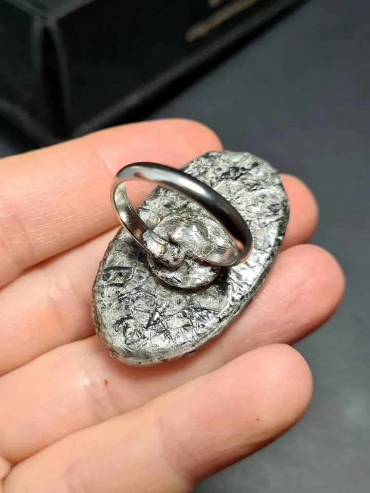 Labrodarite ring Big Massive Ring Luminous Ring Rainbow Ring