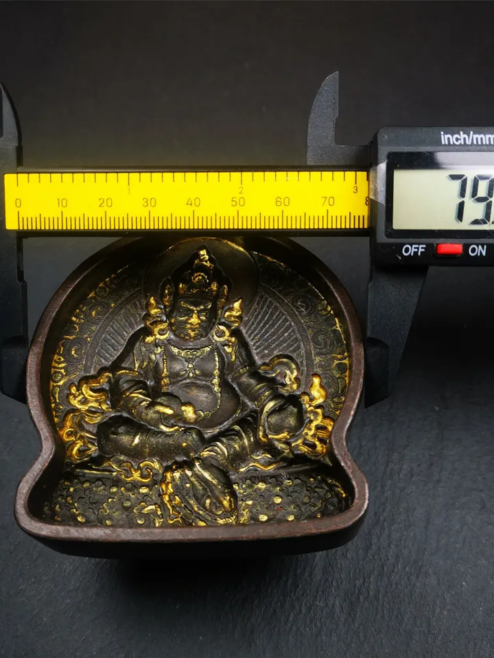 Gandhanra Handmade Tibetan Buddha Statue Tsa Tsa Mold,Yelllow Jambhala,Copper Mould For Making Clay Buddha Statue,Tsha Tsha