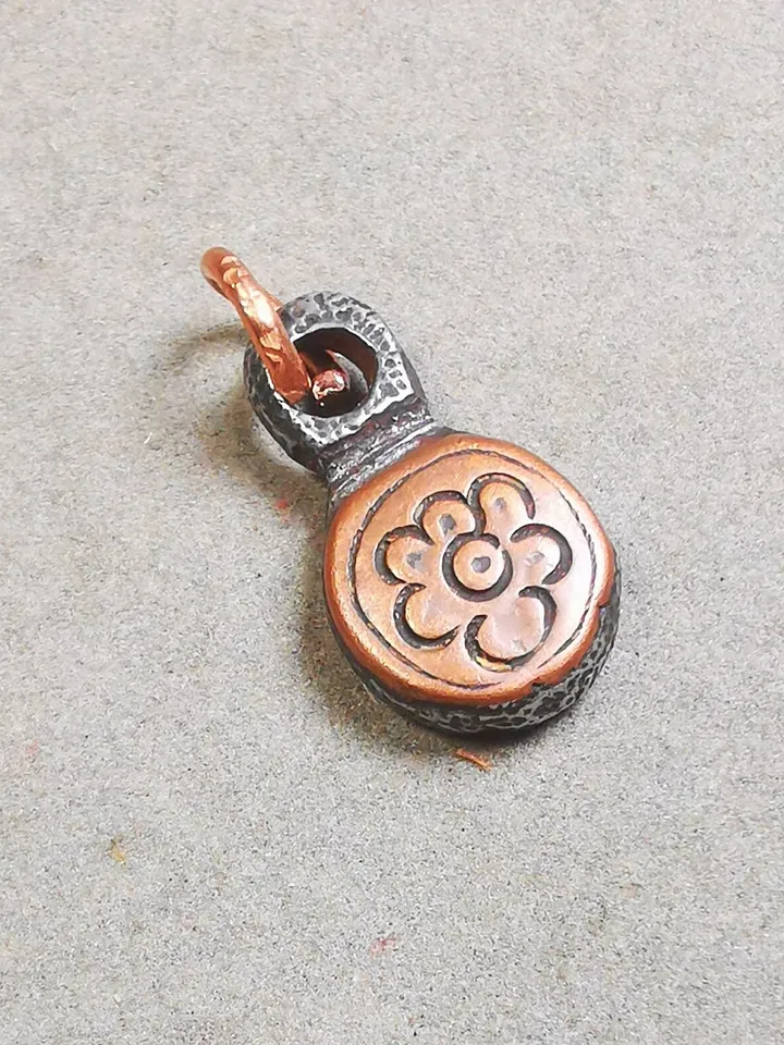 Gandhanra Handmade Tibetan Mala Amulet Pendant for Prayer Beads,Bag Hanging,1.0" × 0.55"