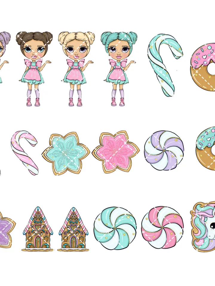 Wonderful Donut clipart, Christmas Cookie Clipart, Girl clipart, Clipart Bundle, Sublimation Designs, Digital Clipart, Baking Clipart, Cooking Clipart