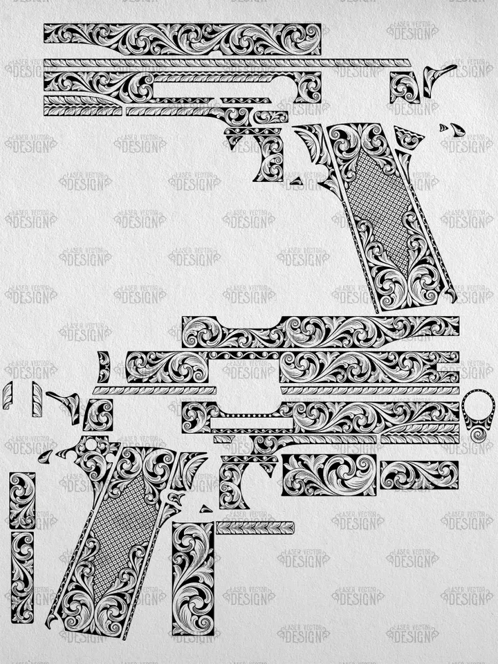 VECTOR DESIGN Colt 1911 government Scrollwork 15