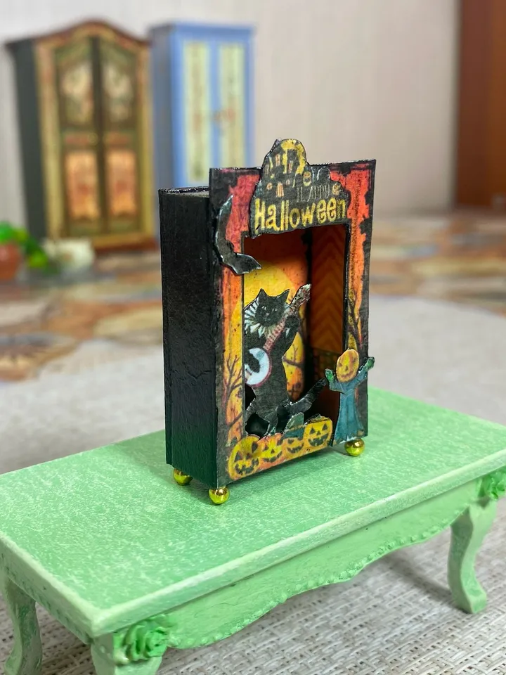 Halloween. Puppet show. TUTORIAL.dollhouse miniature.