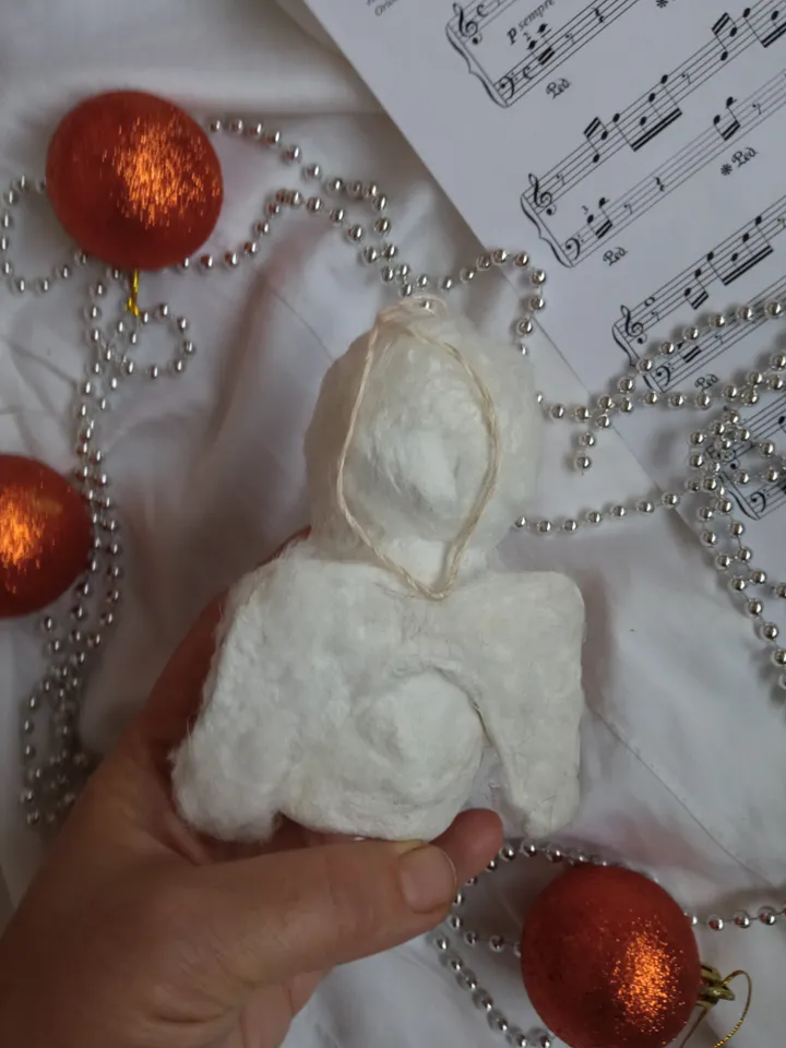 Handmade Angel Figurine with Candle: Perfect Decor for Christmas or Easter. Xmas tree toy
Description: