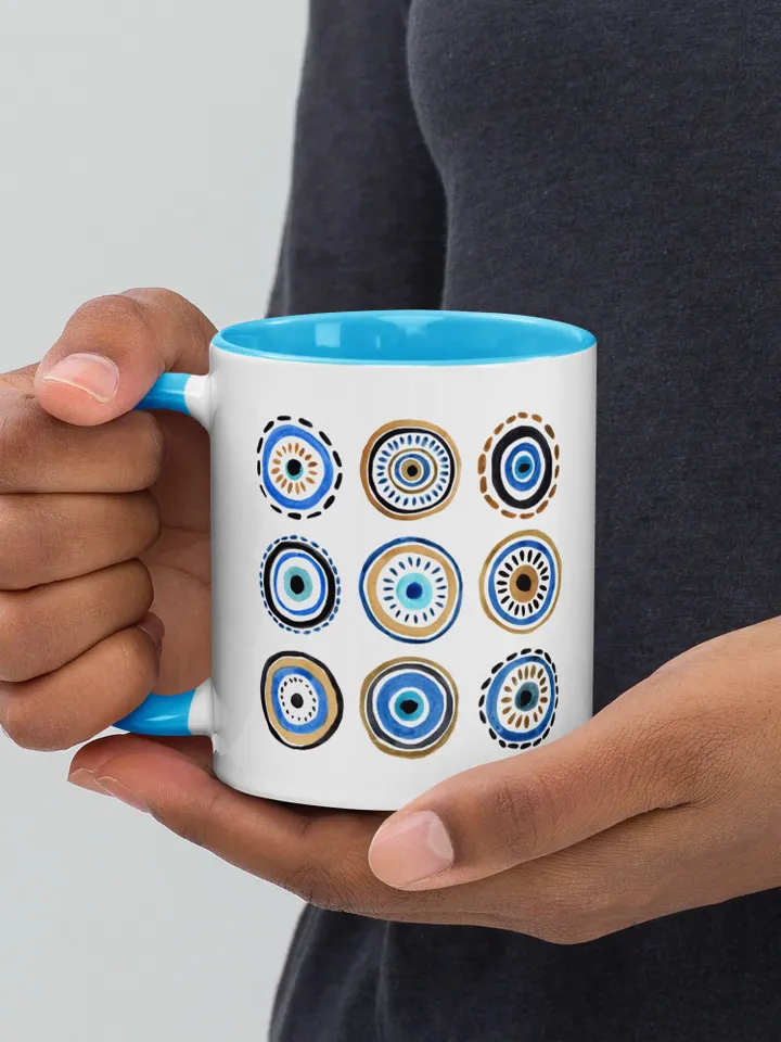 Evil Eye Mug Color Inside Blue Evil Eye Mug Birthday Gift Cute Mug For Her Tea Mug Evil Eye Protection Nazar Mug Cute Mug For Her Tea Cups