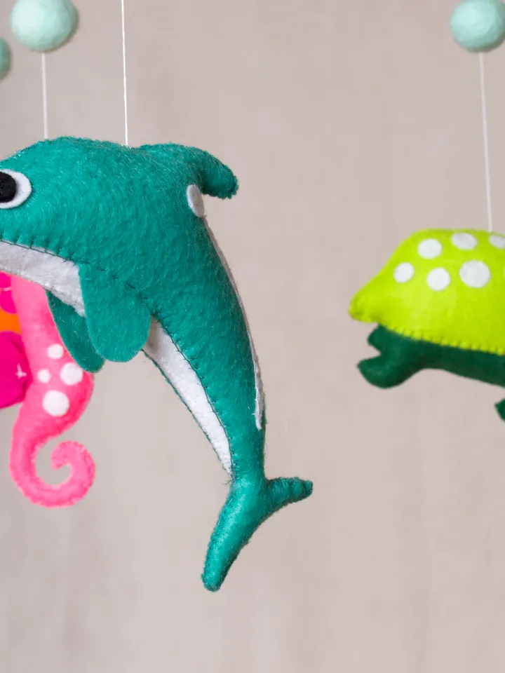 Under The Sea nursery mobile, Gender neutral baby mobile, Ocean crib mobile for nursery decor, Cot mobile