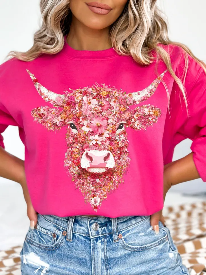 Floral Highland Cow valentine png, Valentine Highland Cow png, valentine png, Cow Lover Png, Highland Cow Png,Western Valentine Png