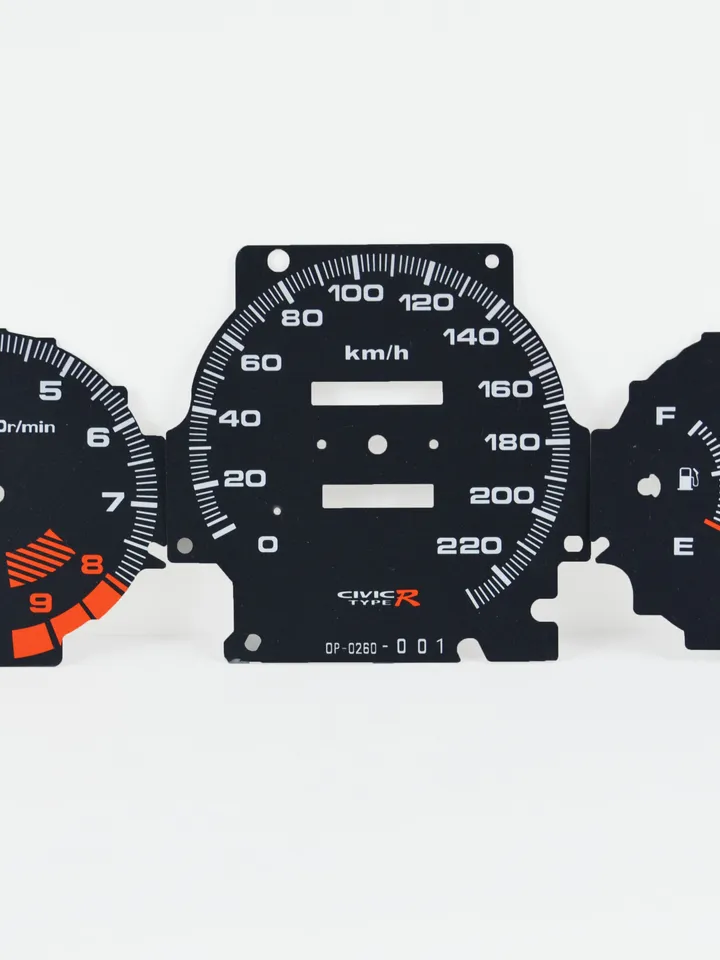 Gauge Faces Overlay kit Type-R style for Honda Civic Ek 96-00 OEM