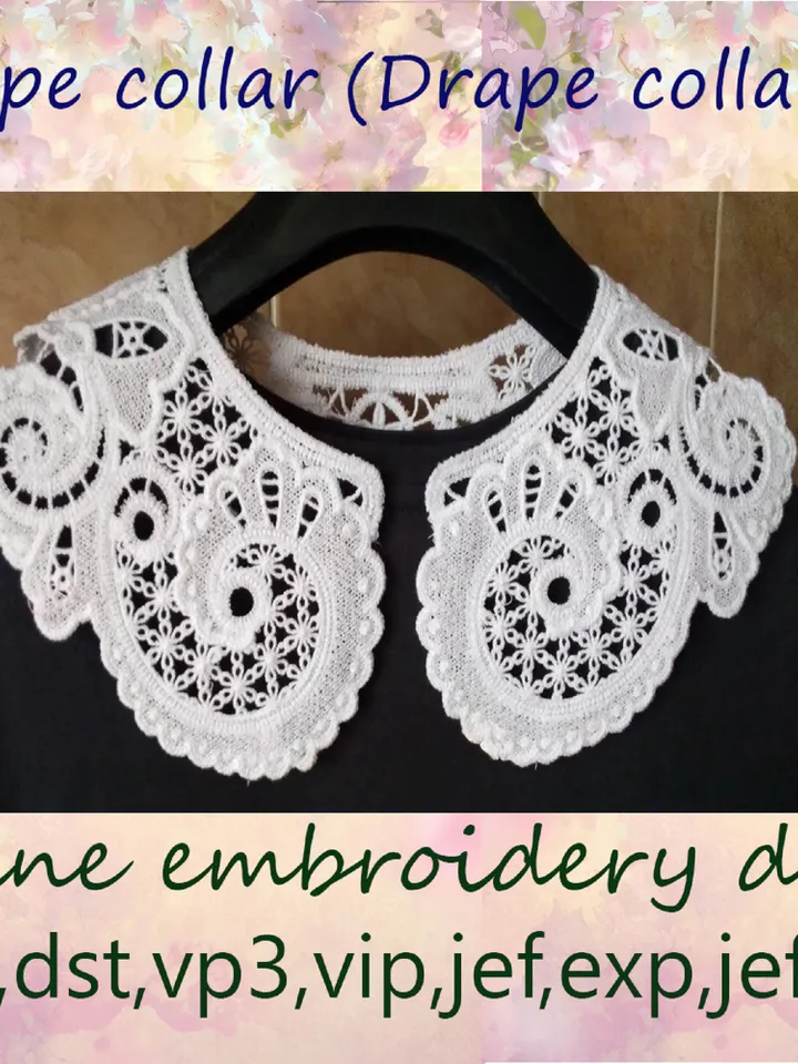 FSL Drape Collar6x10 Embroidery Design DIGITAL EMBROIDERY