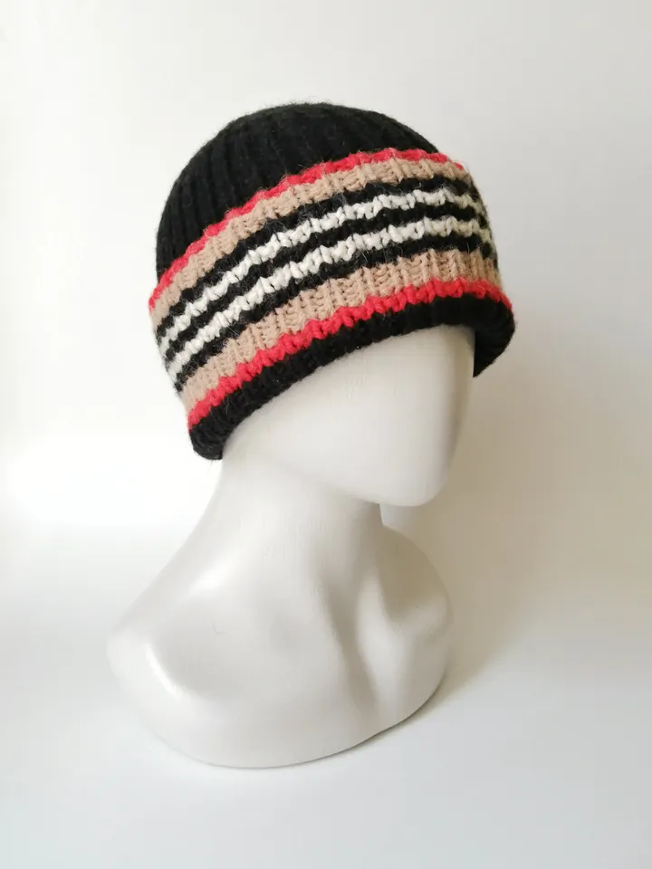Handmade Alpaca and Merino Wool Men's Ribbed Beanie. Hand-knitted Warm Winter Cap. Cozy warmth with a touch of luxury. FREE SHIPPING!