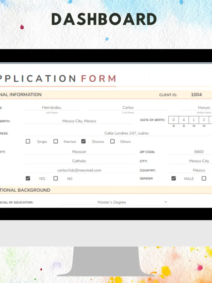 Application Form Template, Editable Google Sheets, Easy-to-Use, Digital Download for Job, School, and Event Applications