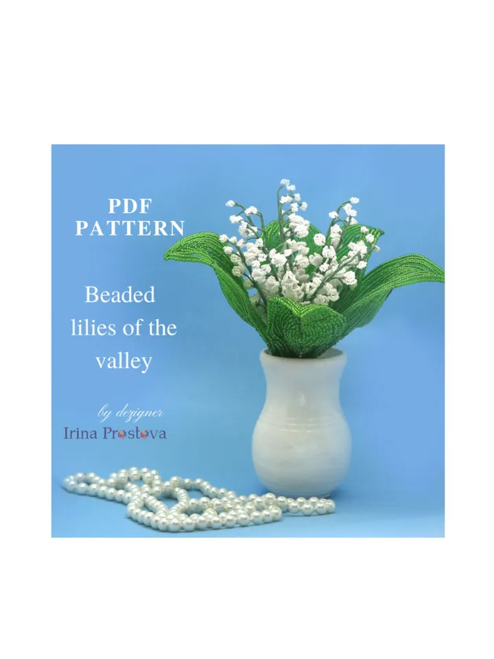 Beaded Flowers pattern | Lilies of the valley | Seed bead patterns | Beadwork pattern | Digital Download - PDF