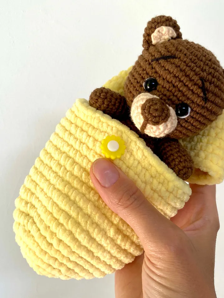 Crochet pattern Bear in egg - Amigurumi teddy bear pattern - stuffed animal - English Pdf tutorial
