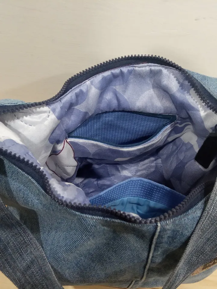 Jeans hobo shoulder bag handmade- crossbody purse