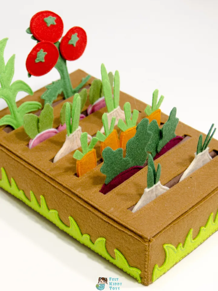 Felt vegetable garden, eco toy, Set 1