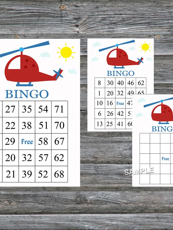 Toy helicopter bingo cards,Toy helicopter bingo game,Toy helicopter printable bingo,60 Bingo Cards,INSTANT DOWNLOAD-197