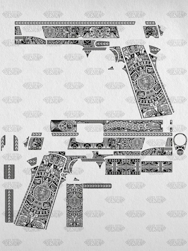 VECTOR DESIGN Rock Island Armory M 1911-A1 Standard FS Aztec calendar