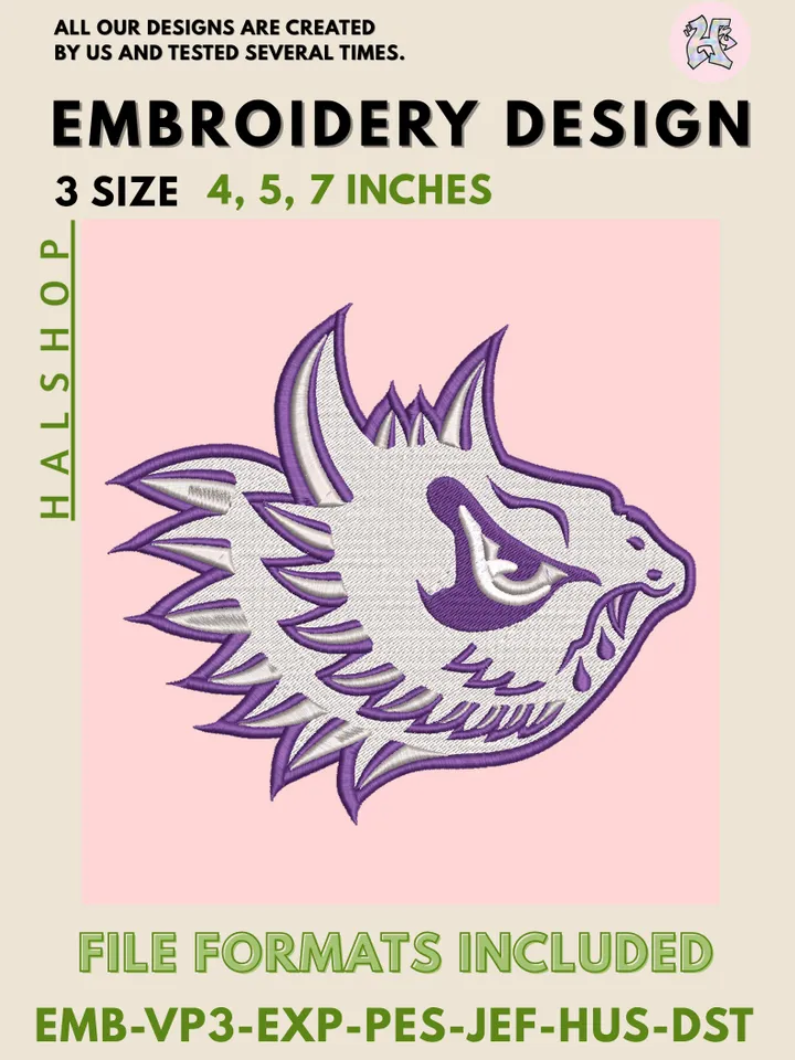 TCU Horned Frogs Embroidery Design | NCAA College Logo | Machine Embroidery Digital File for DIY & Crafts