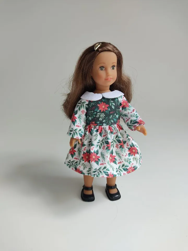 PDF sewing pattern for mini American Girl dolls.