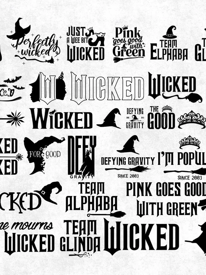 Wicked Movie Svg, Wicked Vintage Emblem Svg, I Have Been Wicked Change For Good Svg, Wicked Png, Wicked Clipart, Instant Download.