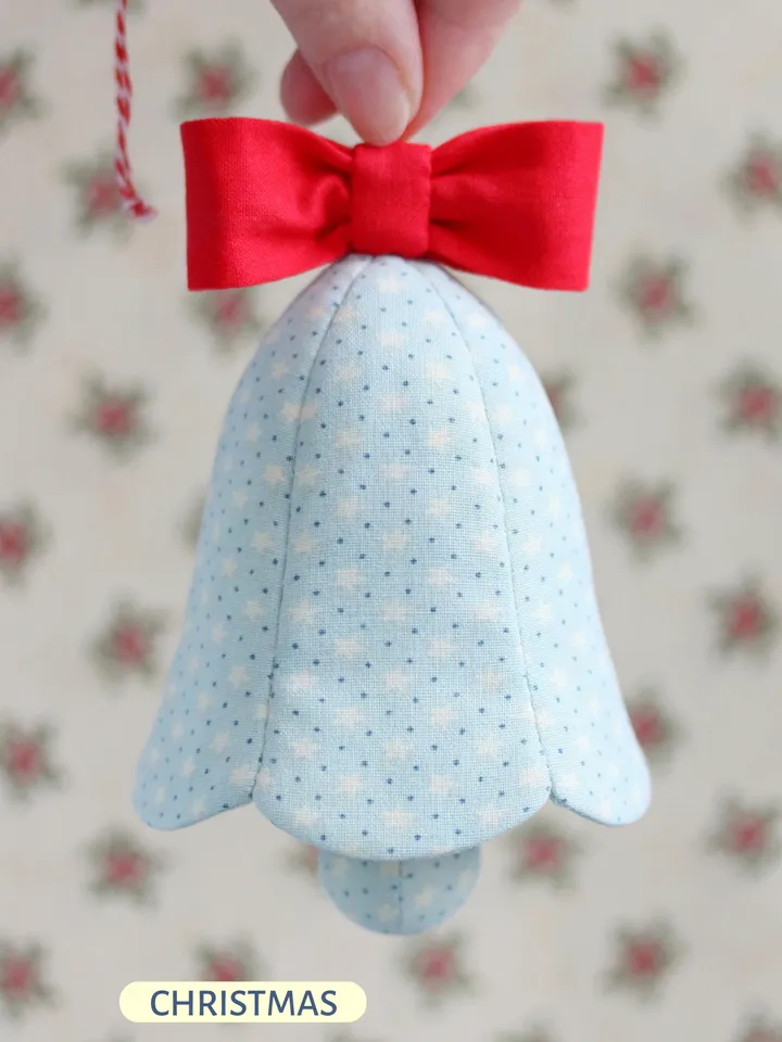 PDF Christmas Bell Ornament Sewing Pattern