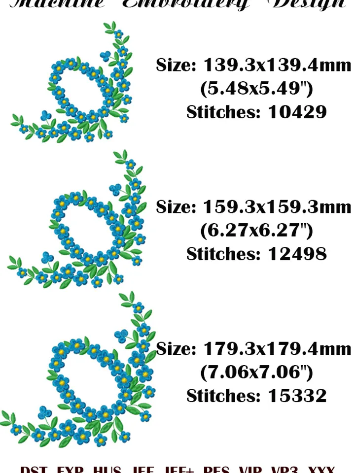 Easter Forget-me-not Corner embroidery design