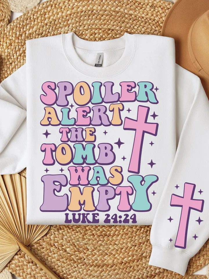 Spoiler Alert the Tomb Was Empty Svg Png, Easter Png, Happy Easter Day, Jesus Easter, Easter Christian Png, Easter Bunny, Christian Jesus