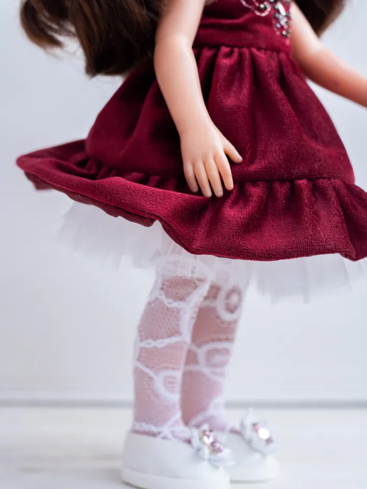 Paola Reina clothes set, Dress for 13 inch doll, Paola Reina shoes, Doll clothes, Clothes for dolls 32 cm, Doll clothing
