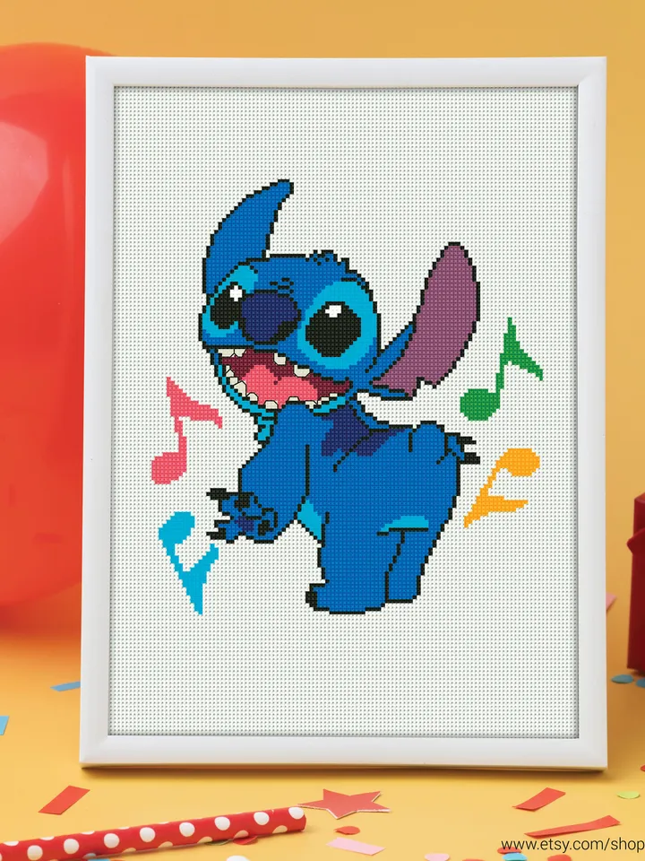 Lilo and Stitch Notes Cross stitch pattern | Embroidery Pattern | Instant Download | Embroidery Designs