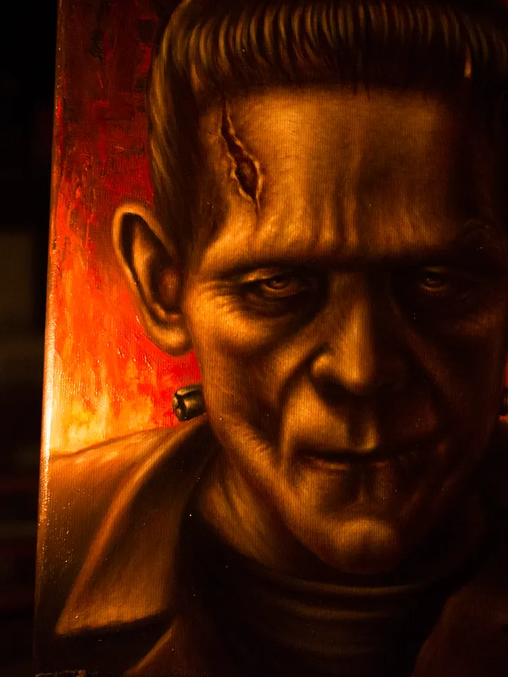 Oil painting Frankenstein