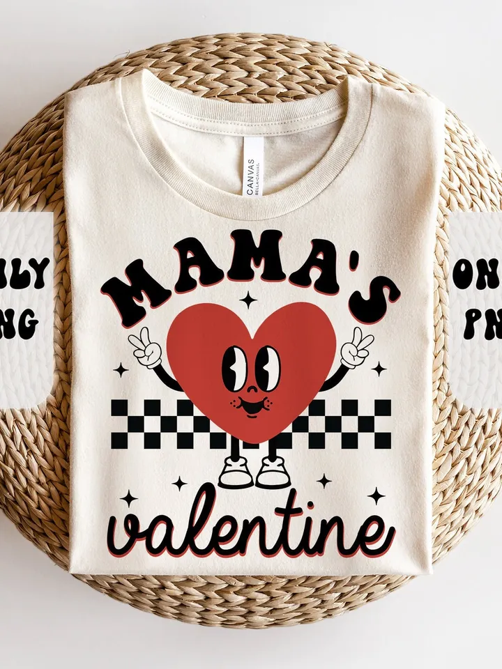Mama’s Valentine PNG, Trendy Valentines png, Valentines sublimation, Valentine png, mini png, kids valentine png, Retro Valentines png, png