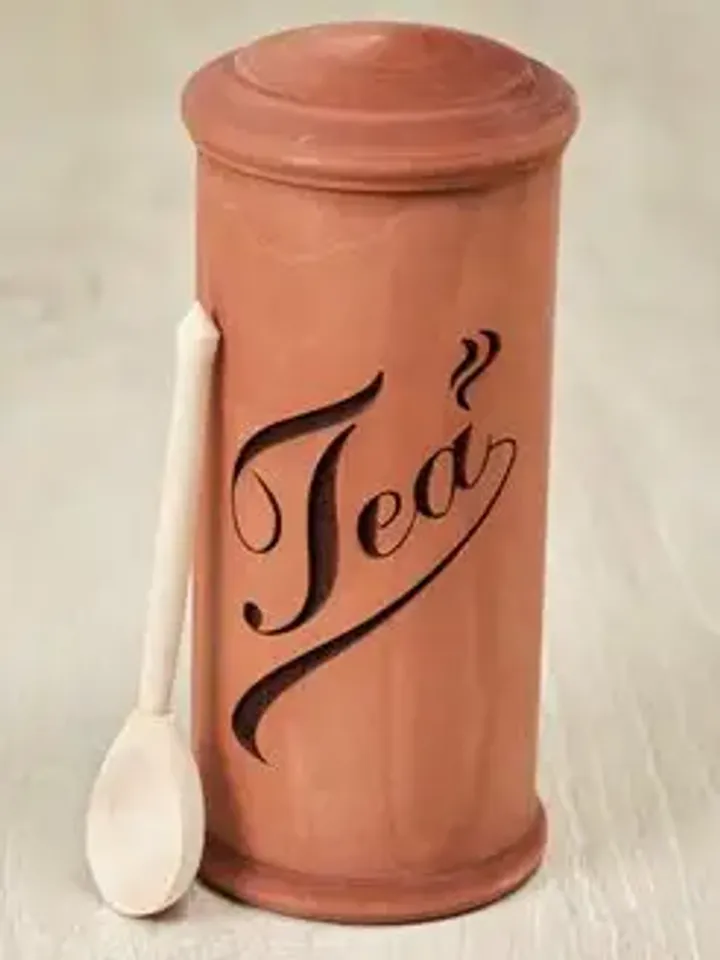 Gift set wooden jar with tea + spoon