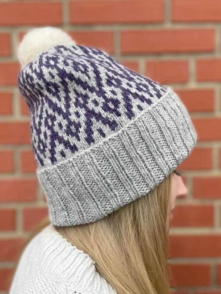 Warm handmade knitted hat