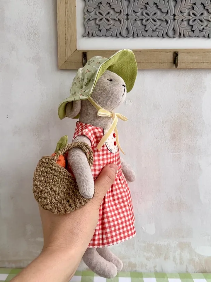 12-inch Bunny bucket hat and dress sewing pattern
