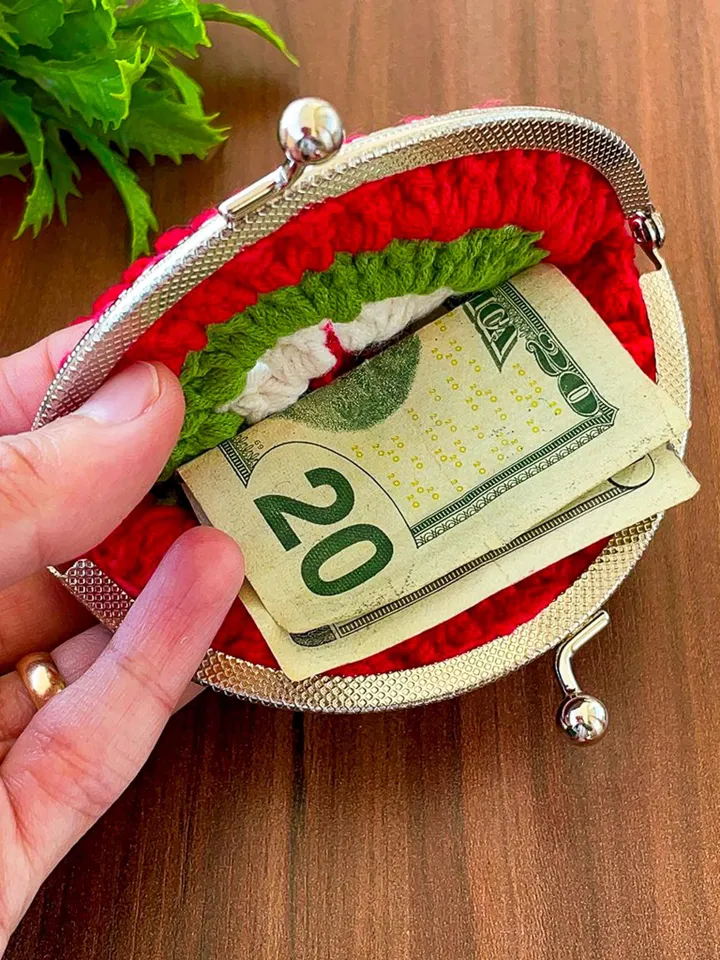 Crochet Flower Coin Purse PDF Pattern, Small Floral Crochet Pouch, Handmade Wallet Design, Christmas Crochet Bag PDF, Instant Download
