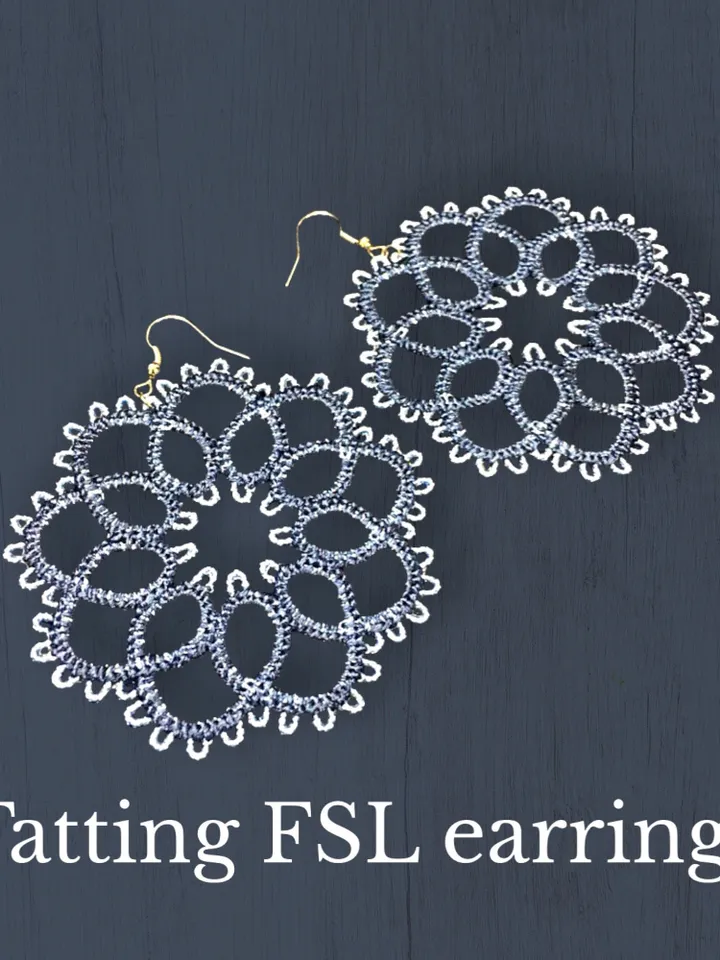 Free Standing Lace Earrings Tatting machine embroidery design FSL pattern digital embroidery design jewerly embroidery motif