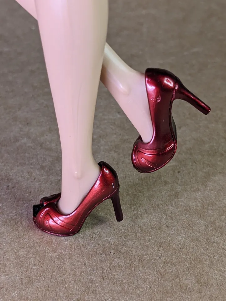Cherry Red heels sandals for fashion female dolls (Color Infusion, MH)