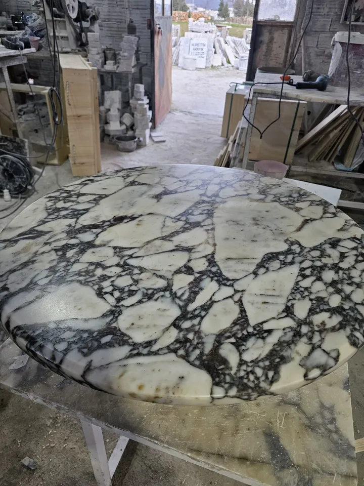 Calacatta viola marble top Only the top table is 23.5" real marble handmade and free shipping