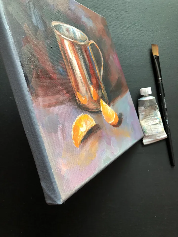 Original Still Life Food Oil Painting