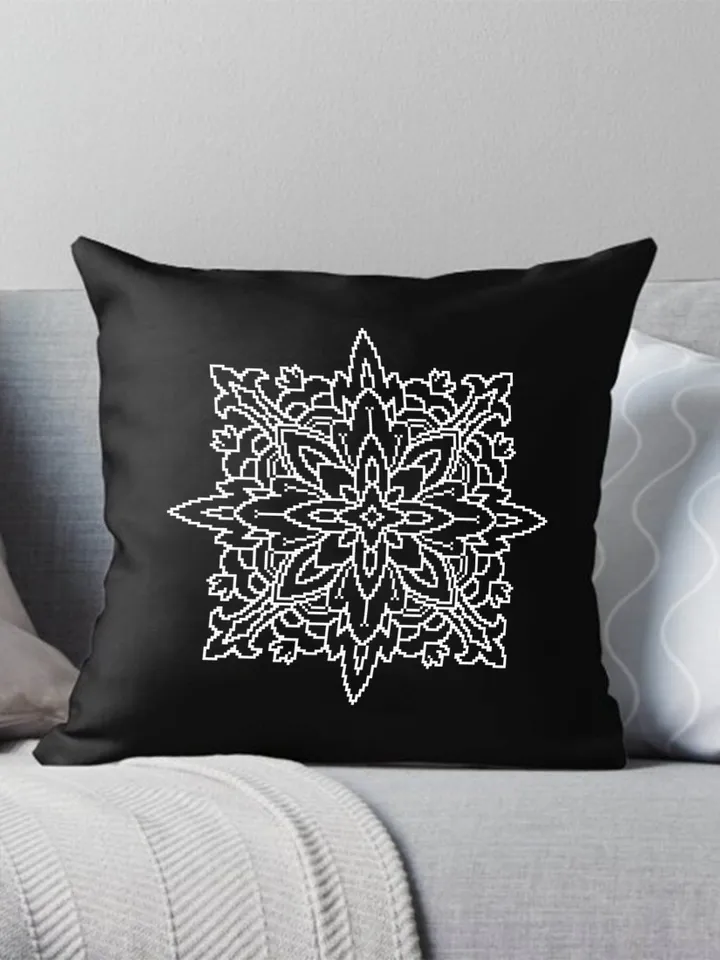 Square mandala cross stitch pattern download PDF Monochrome cross stitch Easy mandala embroidery beginners Modern quick cross stitch #M85