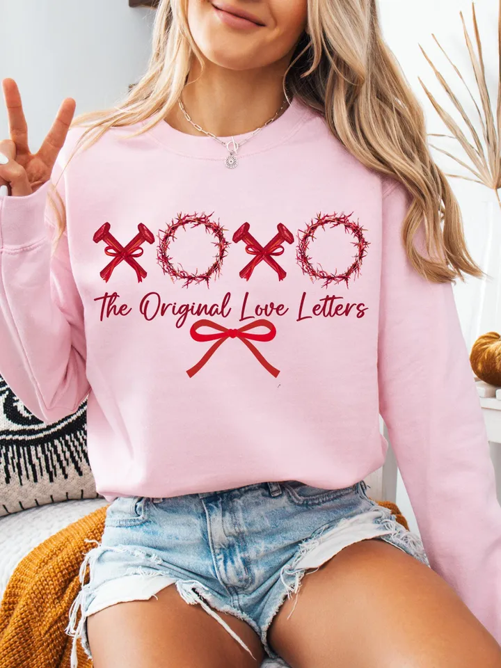 XOXO the original love letters png, Christian Valentines Png, Valentine Day Png, Valentine Bow Png, Christian Shirt, Jesus Valentine Png