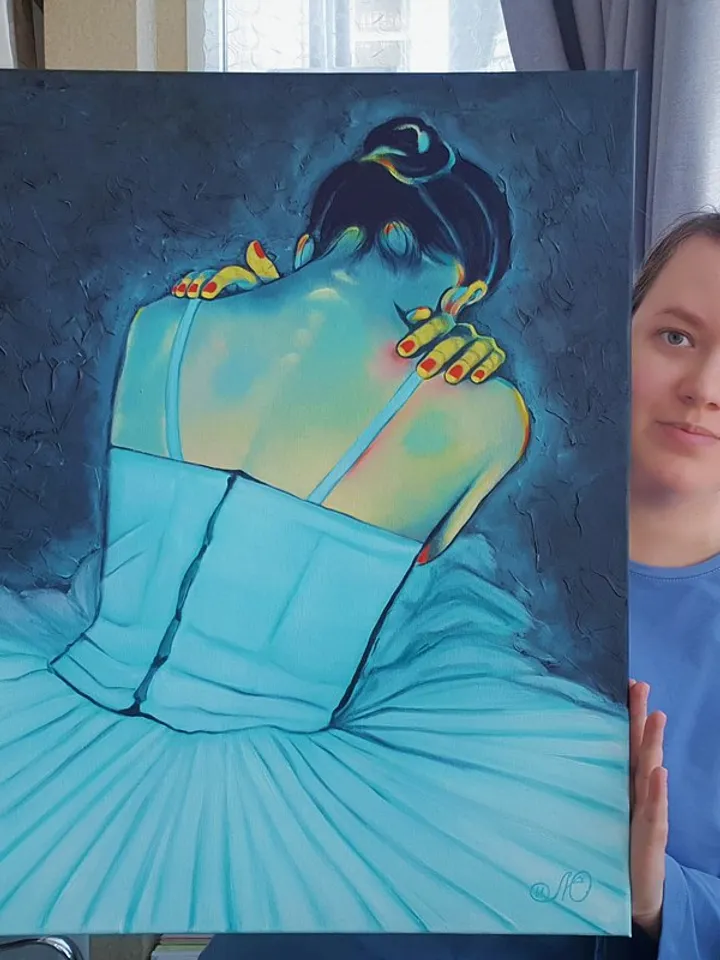 Ballerina Painting Woman Original Art Dancer Wall Art Oil Painting Canvas Art