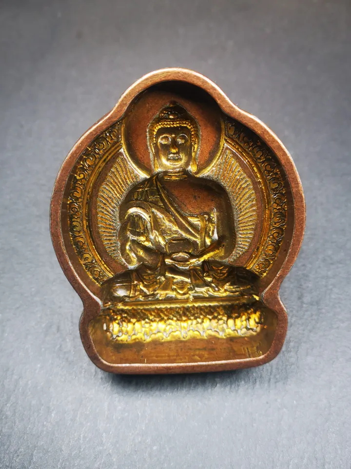Gandhanra Tibetan Buddha Statue Tsa Tsa Mold,Amitayus,Amida,Amitabha,Copper Mould For Making Clay Buddha Statue,Tsha Tsha