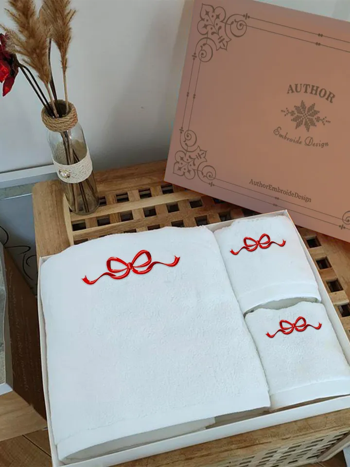 Bow embroidery design Machine embroidery pattern 5 size Embroidery files fill stitch bow, Pretty bow satin and line embroidery for girl #R39