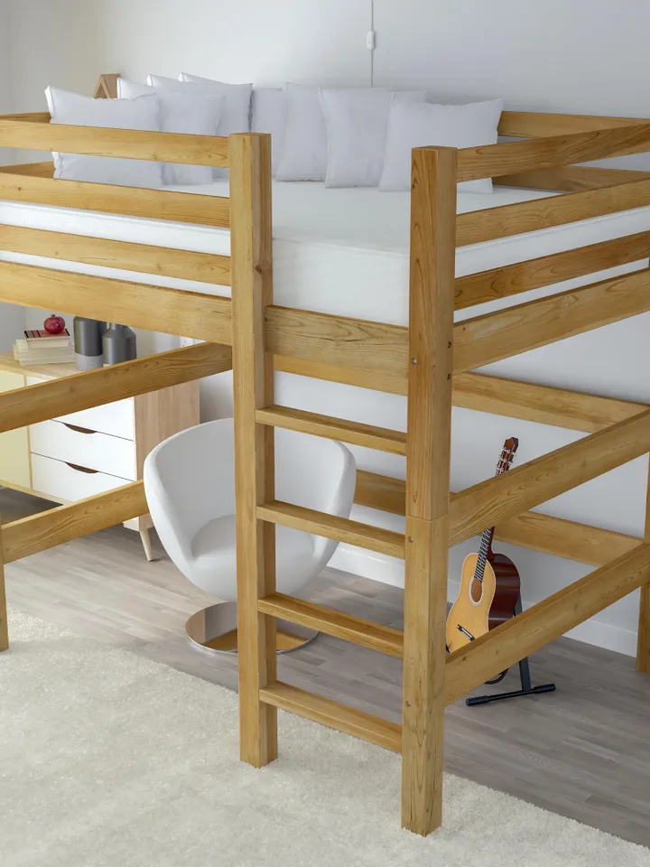 DIY PDF Queen Loft Bed Plans for Adults, Teens, Kids - Queen Loft Bed Frame Tutorial & Easy Build Guide