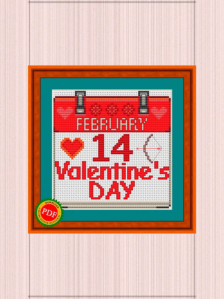 Valentine’s Day Cross Stitch Pattern | February 14