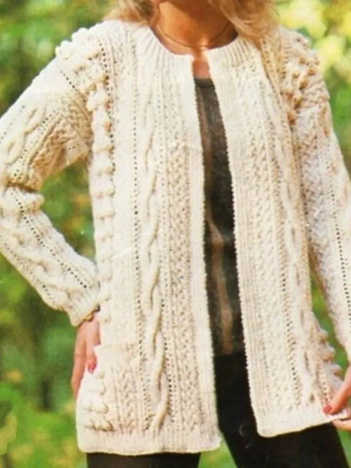 Cardigan knitting pattern, aran cardigan, knit cardigan , cardigan pattern
