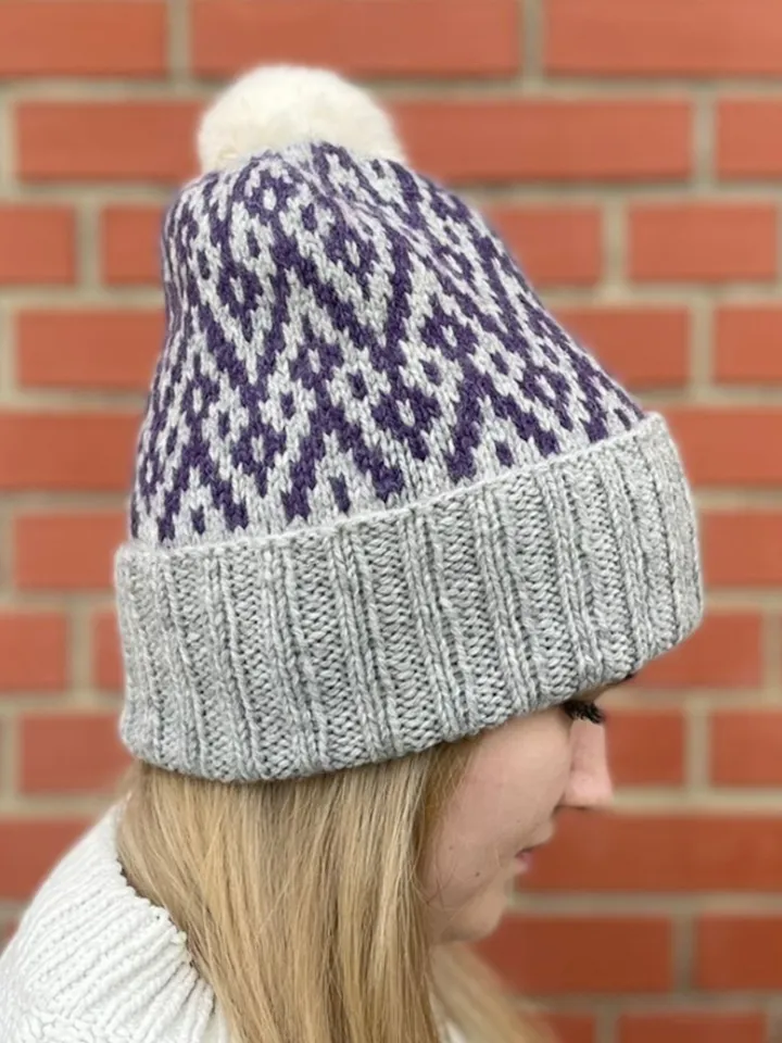 Warm handmade knitted hat