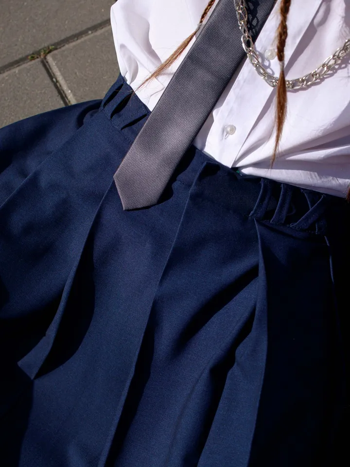 Men's "School Mood" asymmetrical pleated skirt \ Men's skirt \ kilt