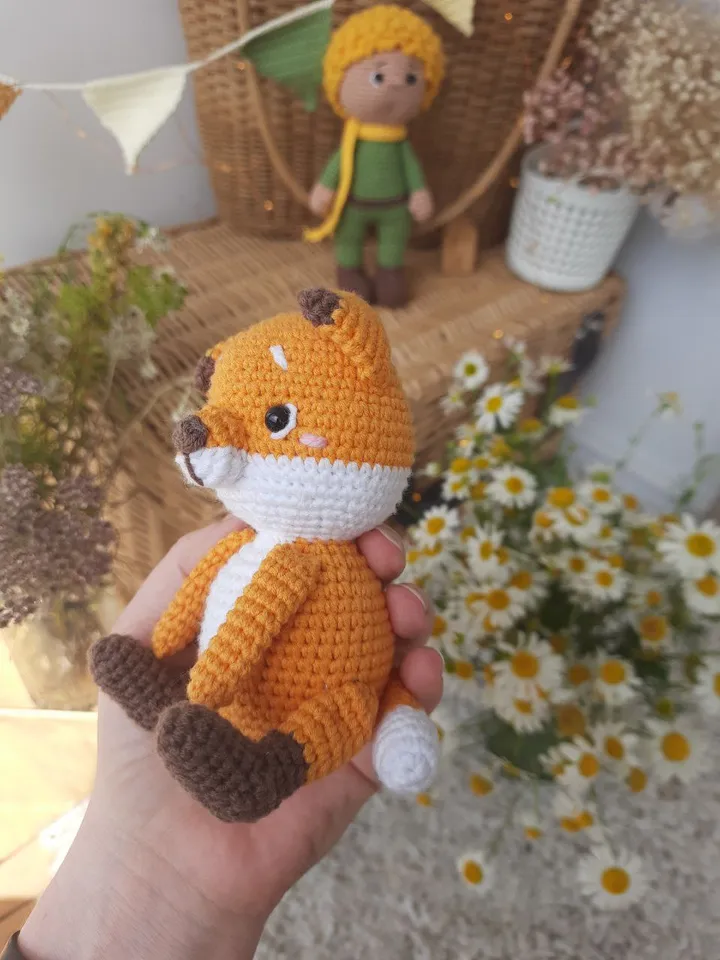 Soft toys The Little Prince and the Fox, heroes of the book "The Little Prince" by Antoine de Saint-Exupery. Two toys for a lover of books, fantasies, love and kindness.