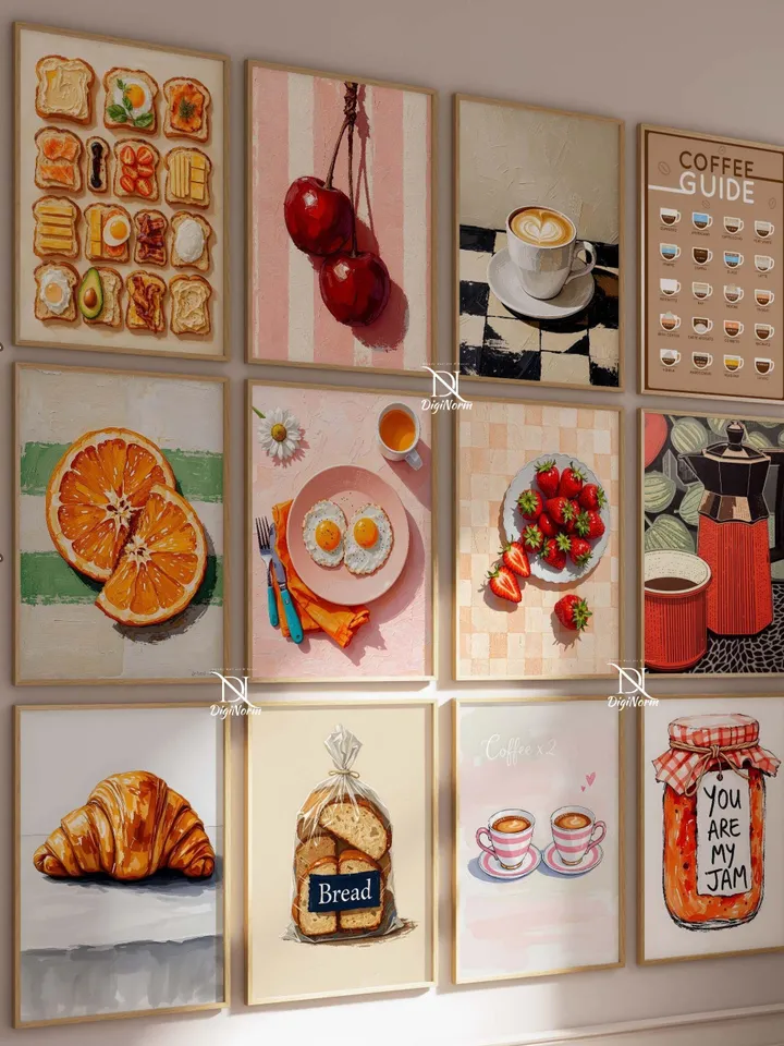 Kitchen Print Set of 2800+ Prints Kitchen Wall Art Kitchen Poster Kitchen Decor Coffee Print Beverage Print Bar Decor Breakfast Print